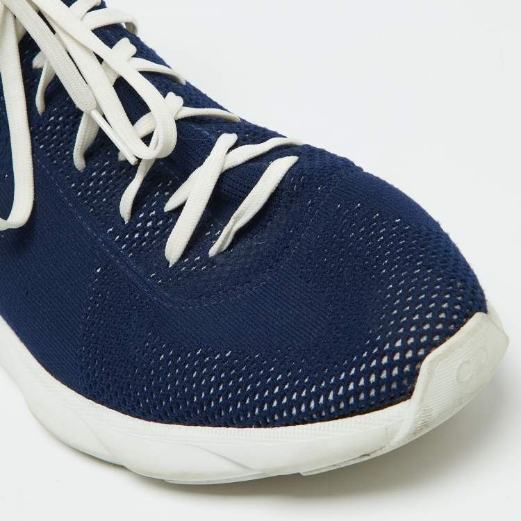 Pre Owned Dior Homme Blue Knit Fabric B21 Sock Sneakers Size 41