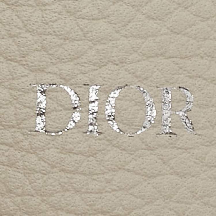 Pre Owned Dior Khaki Green/White Stripe Fabric and Leather Buckle Belt 95CM