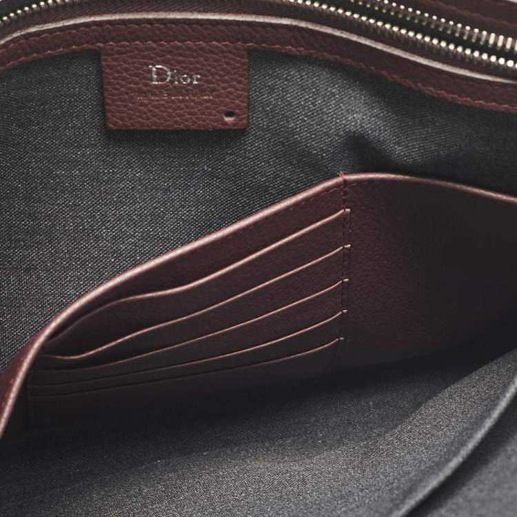 Pre Owned Dior Dark Blue Leather Document Case