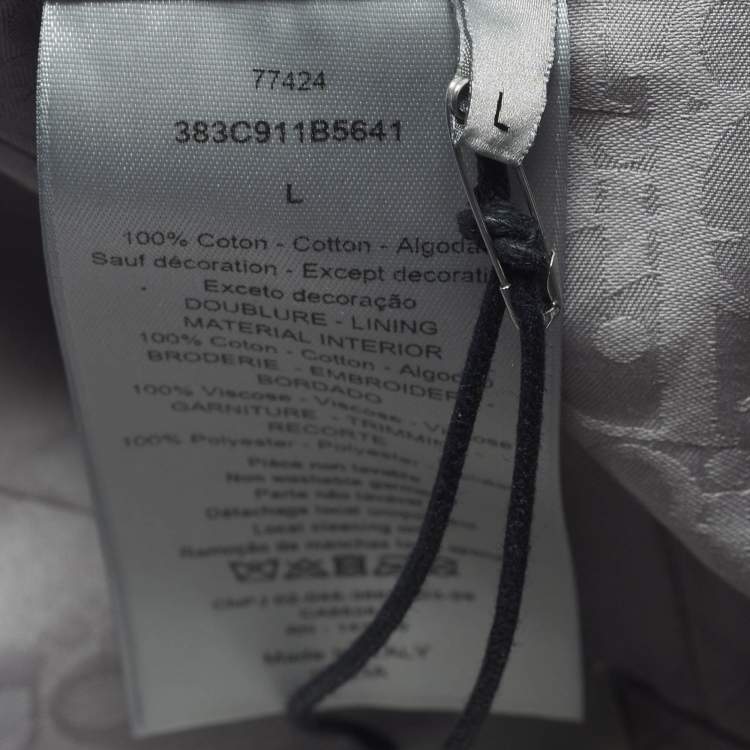 Pre Owned Dior Homme Pink Canvas Logo Embroidered Baseball Cap L