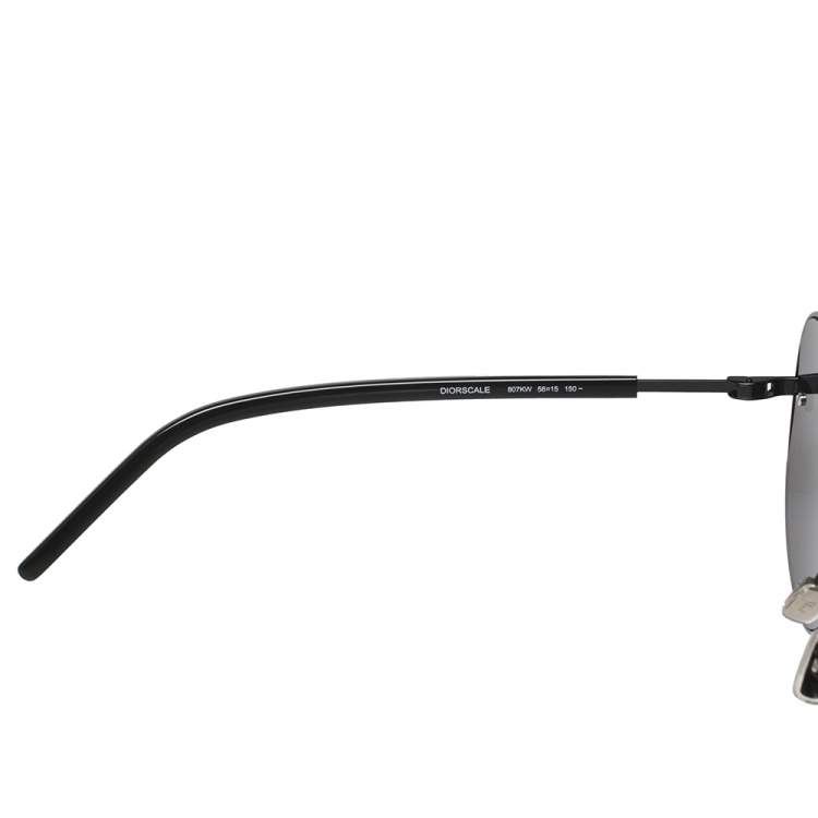 Pre Owned Dior Black Metal DIORSCALE Aviator Sunglasses