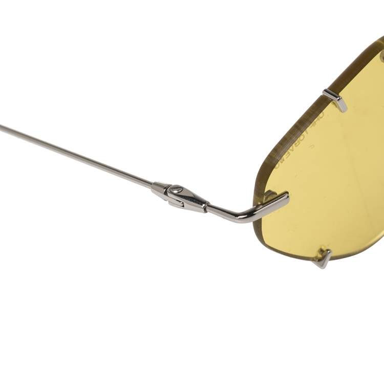 Pre Owned Dior Silver/Yellow 010J9 Dior Inclusion Sunglasses
