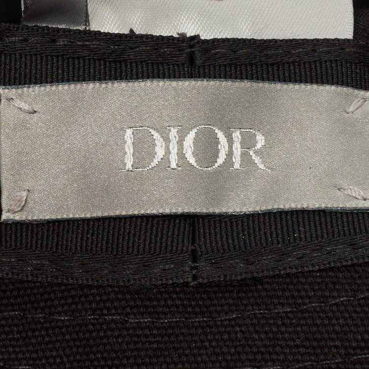 Pre Owned Dior Homme Black Cotton Dune Bucket Hat S