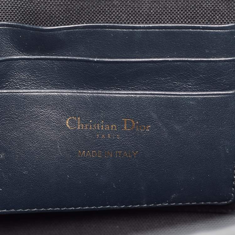 Pre Owned Dior Blue Oblique Jacquard Canvas 30 Montaigne Dea Pouch