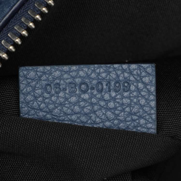 Pre Owned Dior Blue Leather Kim Jones Saddle Bag