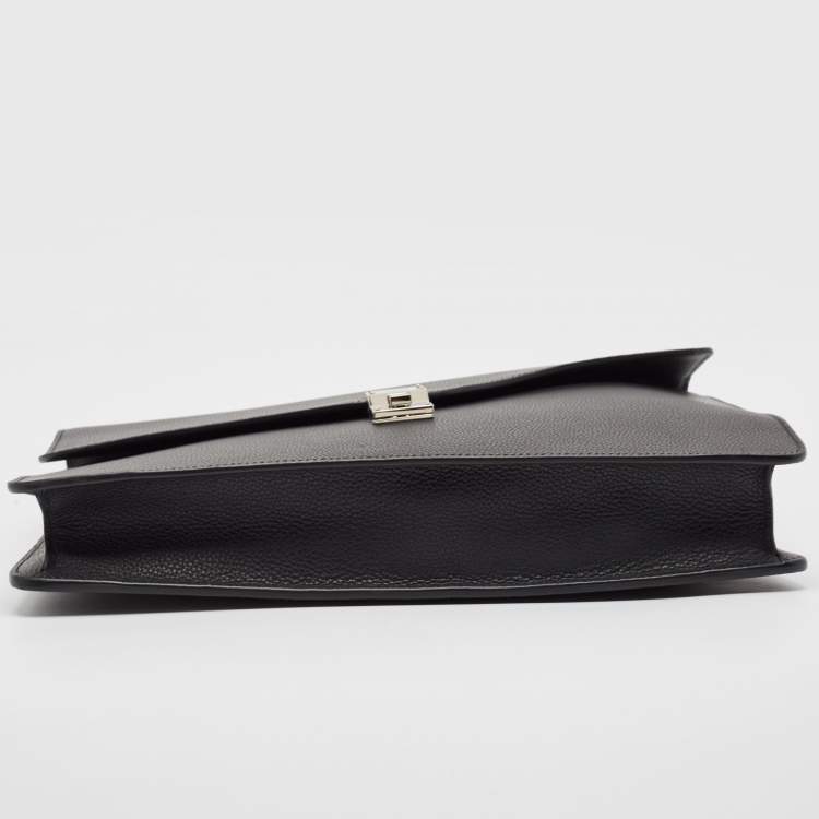 Pre Owned Dior Black Leather Elite Briefcase
