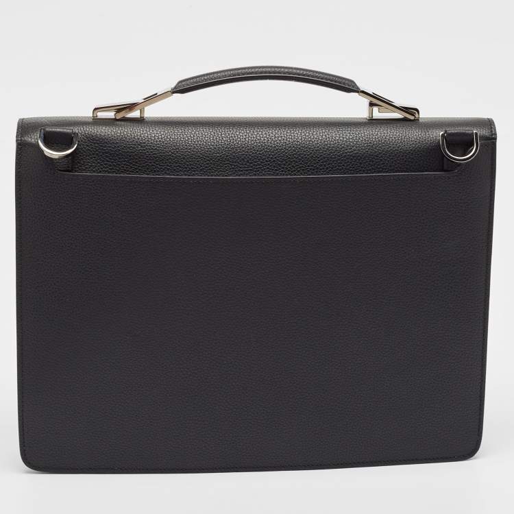 Pre Owned Dior Black Leather Elite Briefcase