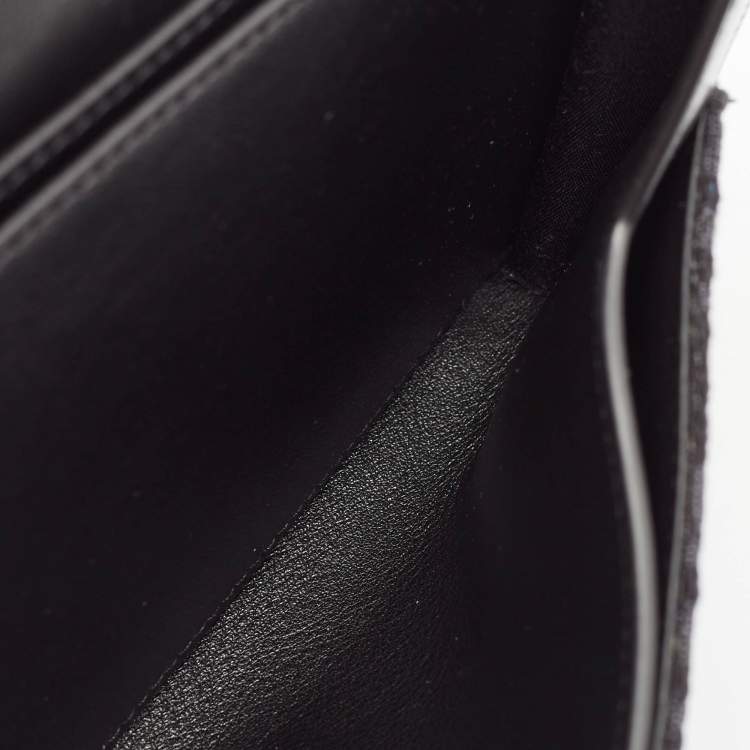 Pre Owned Dior Black Oblique Canvas and Leather Elite Pouch Crossbody Bag