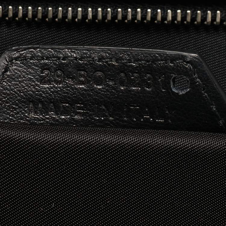 Pre Owned Dior Black Oblique Perforated Leather Galaxy World Tour Shoe Case