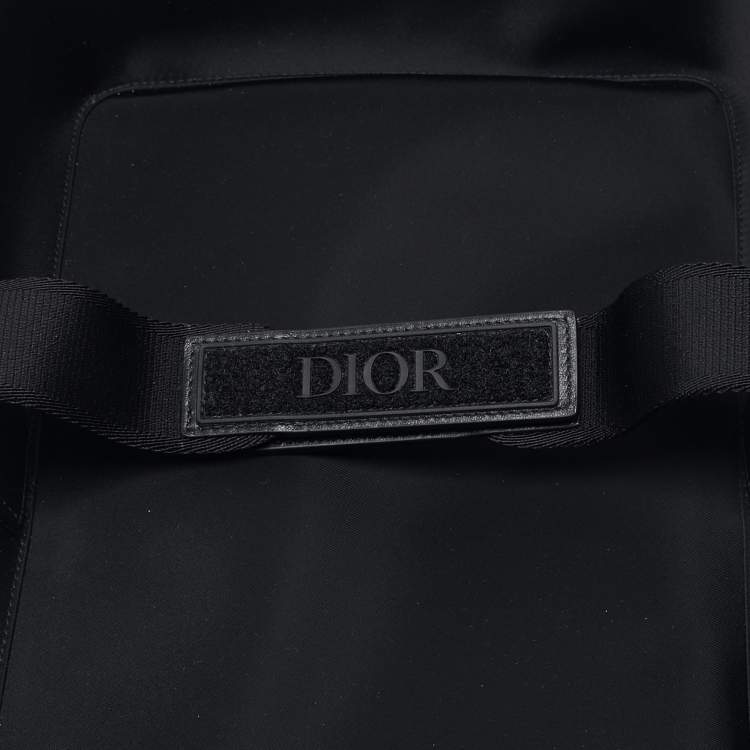 Pre Owned Dior Black Oblique Perforated Leather Galaxy World Tour Shoe Case