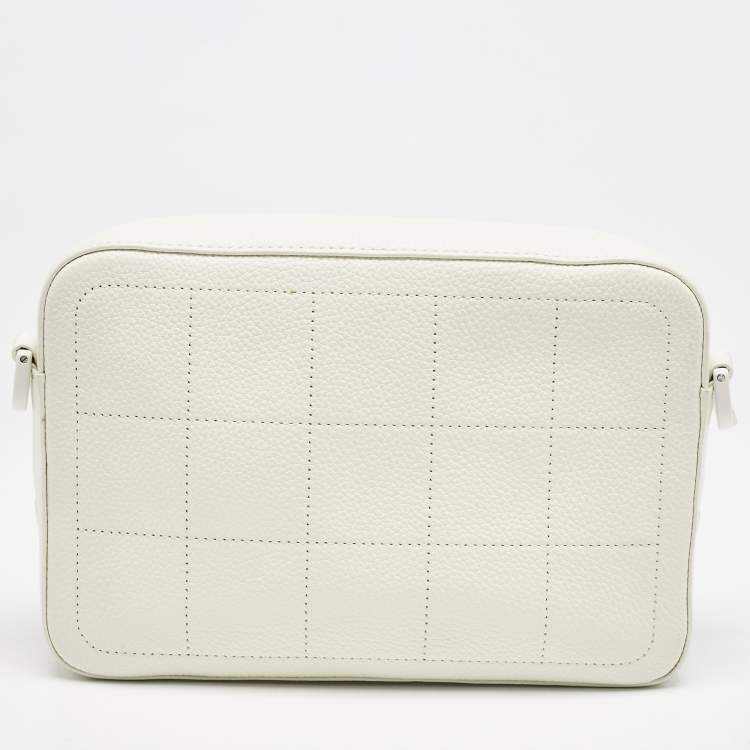 Pre Owned Dior x Daniel Arsham White Leather Safari Messenger Bag