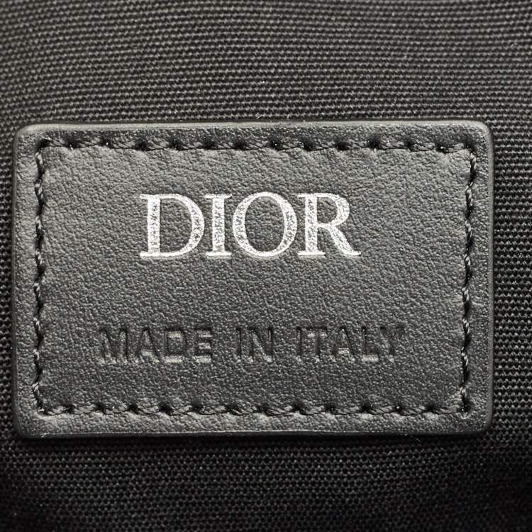 Pre Owned Dior Black PVC Coated Canvas CD Diamond Lingot Messenger Bag