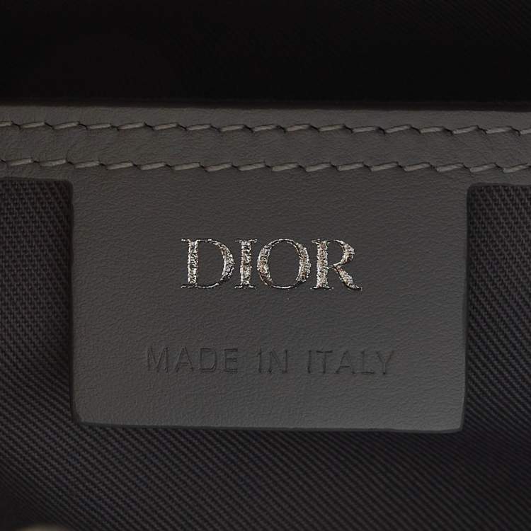 Pre Owned Dior Grey CD Diamond Coated Canvas Mini Rider Sling Bag