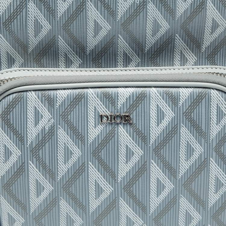 Pre Owned Dior Grey CD Diamond Coated Canvas Mini Rider Sling Bag
