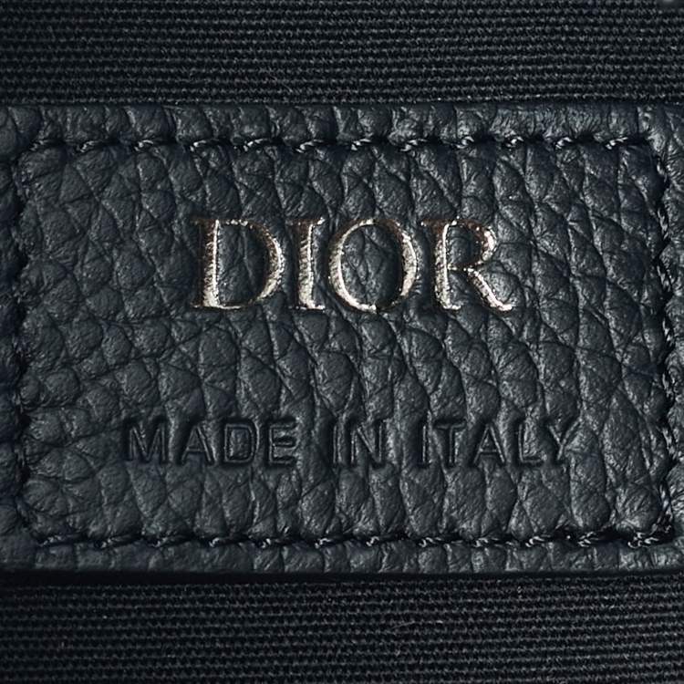 Pre Owned Dior Black Oblique Canvas and Leather Scarab Body Bag