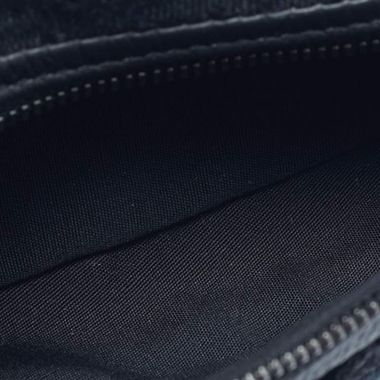 Pre Owned Dior Black Oblique Canvas and Leather Scarab Body Bag
