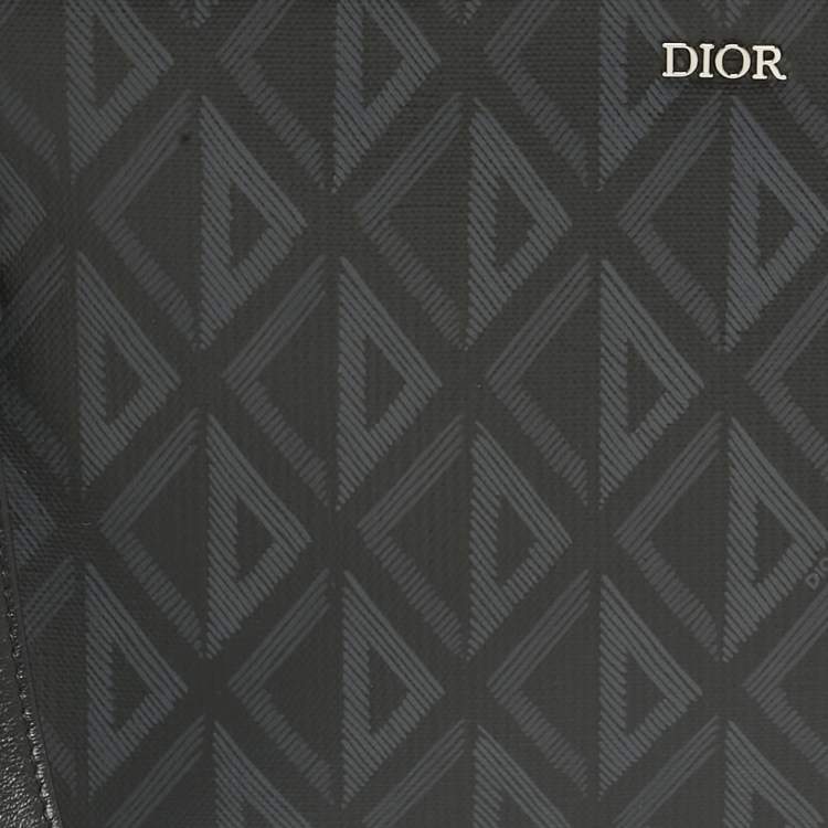 Pre Owned Dior Black CD Diamond Coated Canvas A5 Pouch