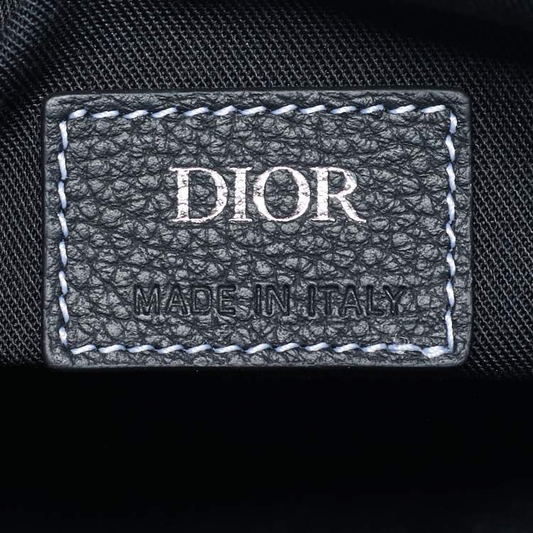 Pre Owned Dior Black Leather Saddle Crossbody Bag