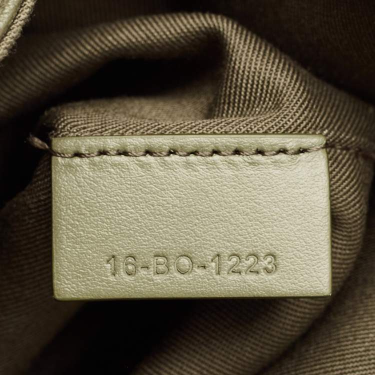 Pre Owned Dior Hit The Road Olive Green Diamond Coated Canvas and Leather Backpack