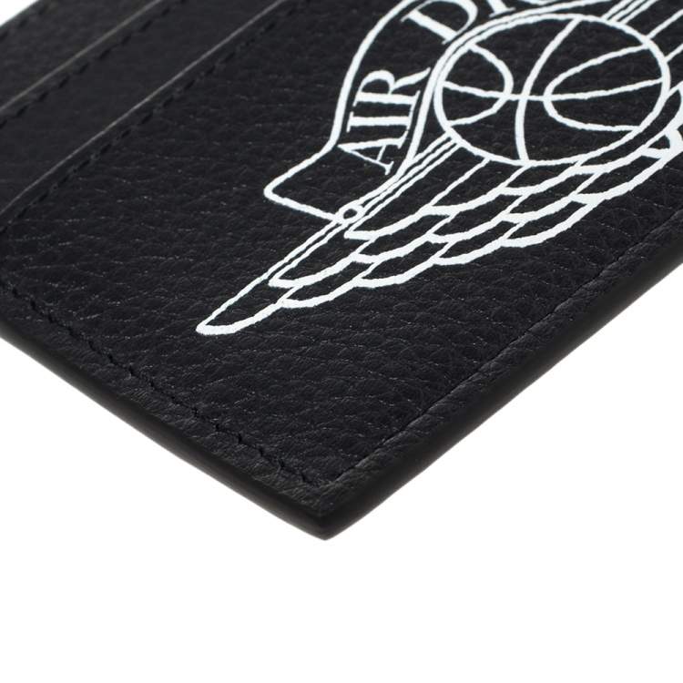 Pre Owned Dior Navy Blue Leather Air Dior Card Holder