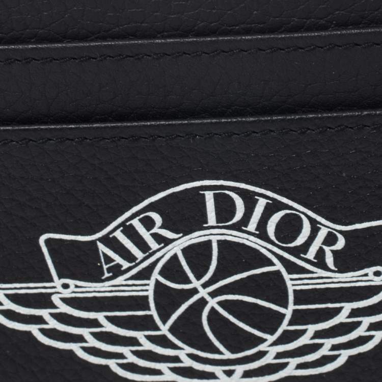 Pre Owned Dior Navy Blue Leather Air Dior Card Holder