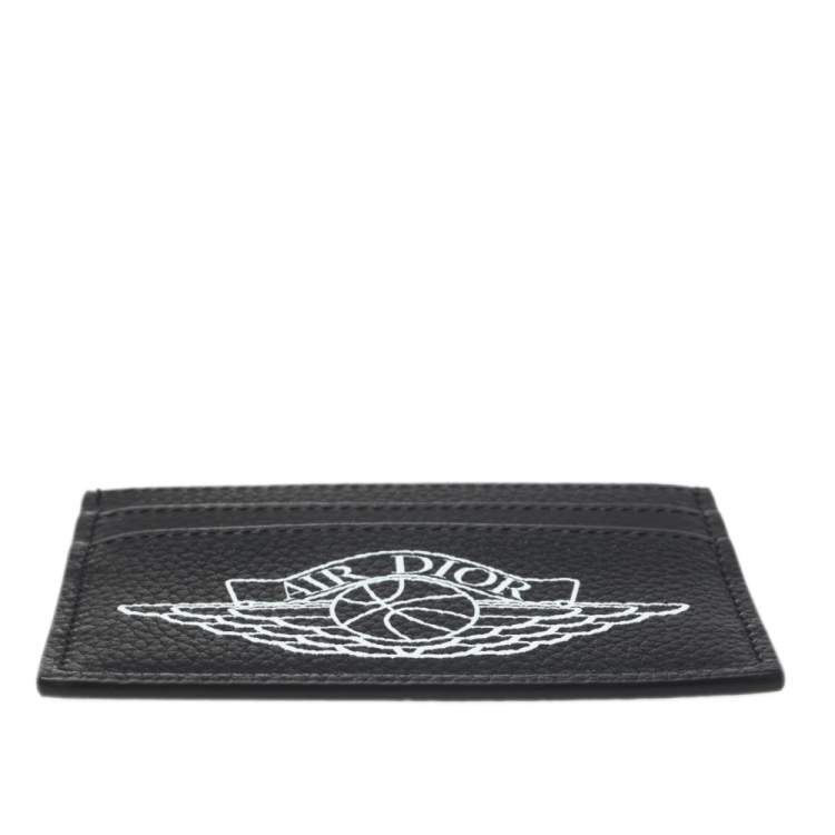 Pre Owned Dior Navy Blue Leather Air Dior Card Holder