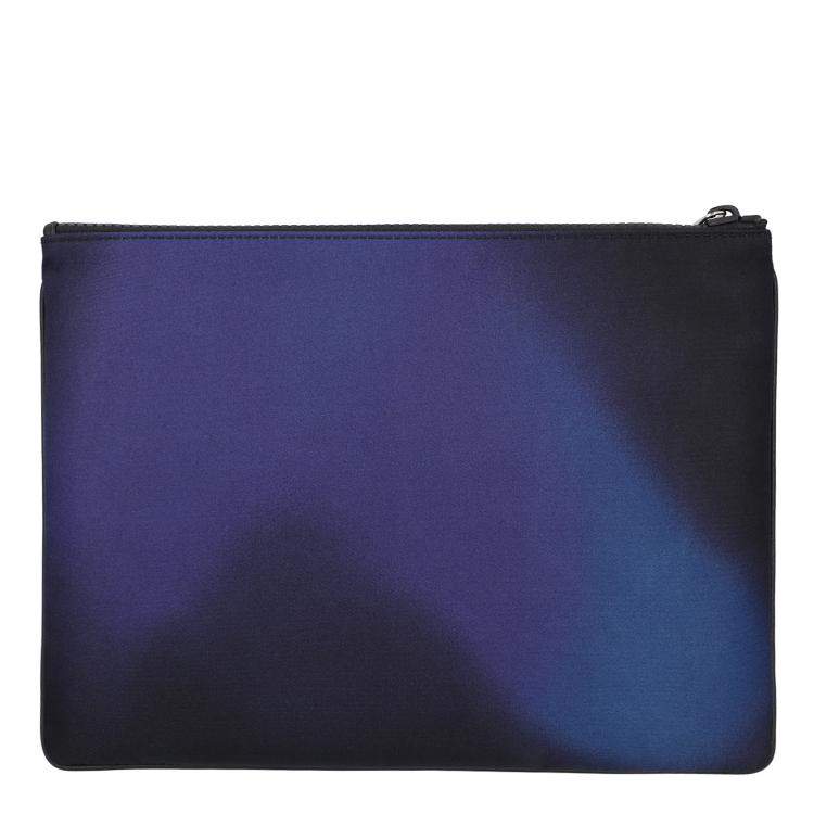 Pre Owned Dior Blue Canvas Ombre Clutch