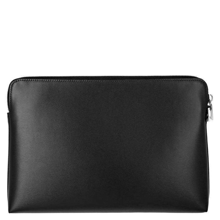 Pre Owned Dior Black Calf Leather Embossed Clutch Bag 