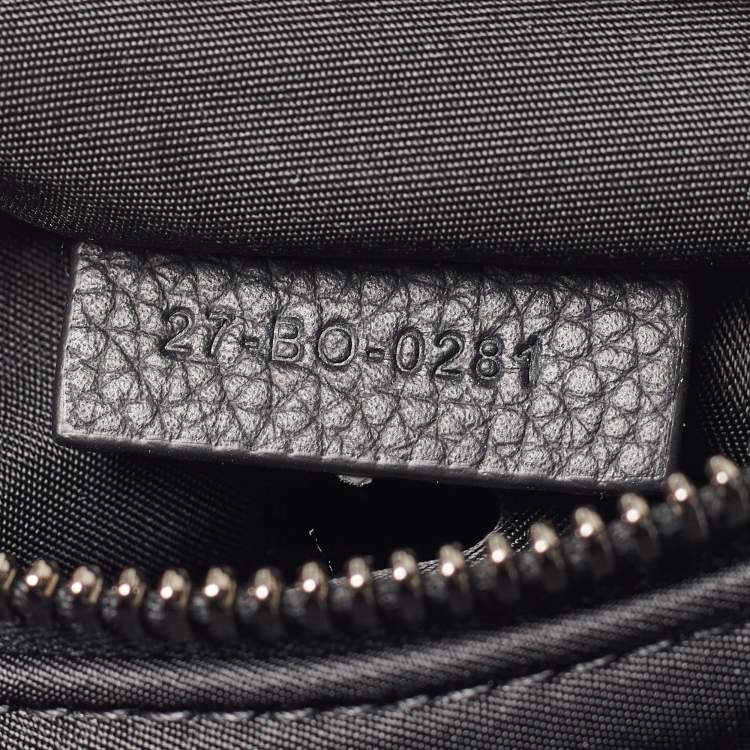 Pre Owned Dior Black Nylon and Leather Saddle Crossbody Bag