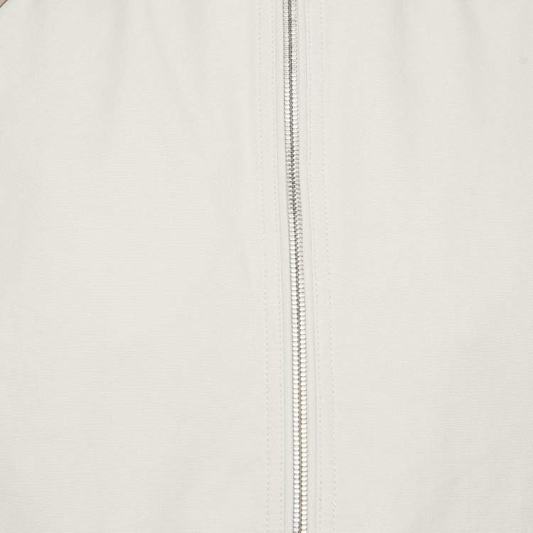 Pre Owned Dior Homme Light Beige Cotton Zip-Up Jacket S