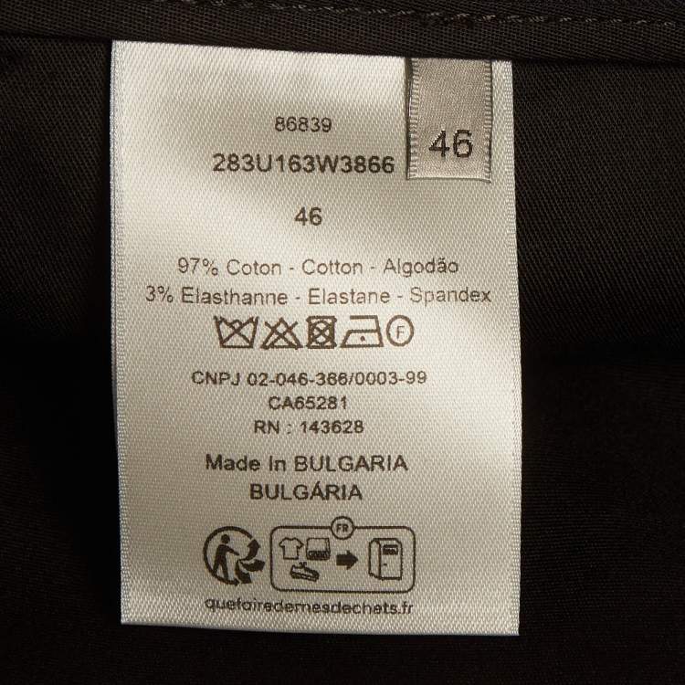 مملوكة مسبقًا Dior Homme Uniforme Navy Blue Twill Regular Fit Pants S