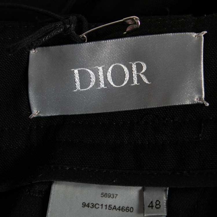 Pre Owned Dior Homme Black Cotton Cargo Pants M