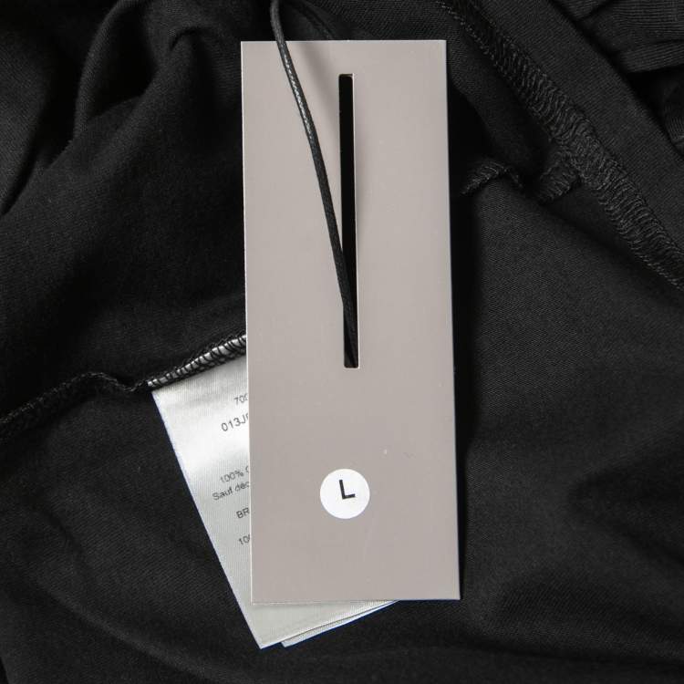 Pre Owned Dior Homme Black CD Icon Cotton Crew Neck T-Shirt L