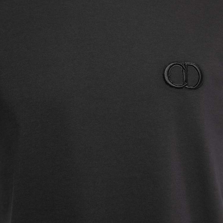 Pre Owned Dior Homme Black CD Icon Cotton Crew Neck T-Shirt L