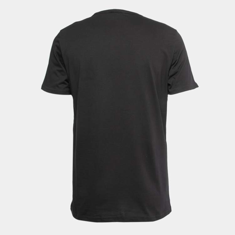Pre Owned Dior Homme Black CD Icon Cotton Crew Neck T-Shirt M