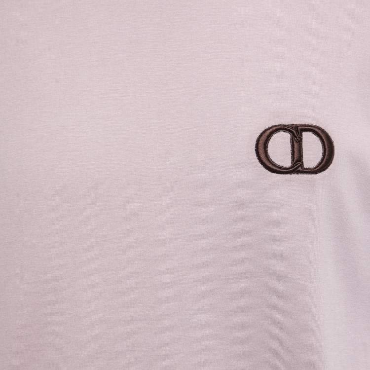 Pre Owned Dior Homme Mauve CD Icon Cotton Crew Neck T-Shirt M