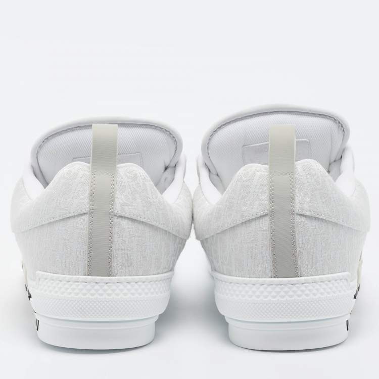 Pre Owned Dior White Oblique Canvas B23 Skater Sneakers Size 43