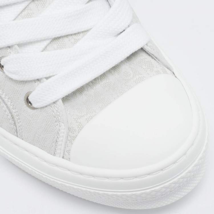 Pre Owned Dior White Oblique Canvas B23 Skater Sneakers Size 43