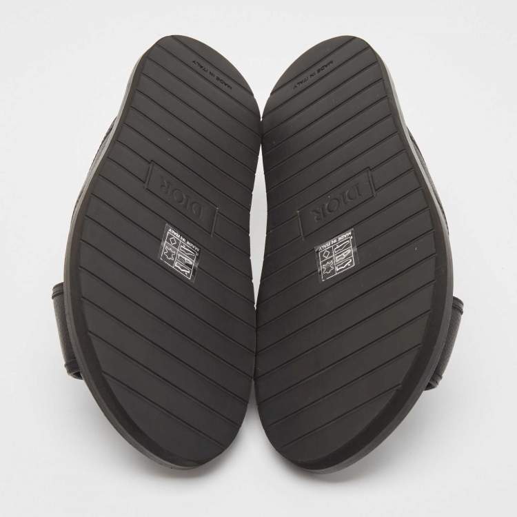 Pre Owned Dior Black Leather Aqua Sandals Size 40