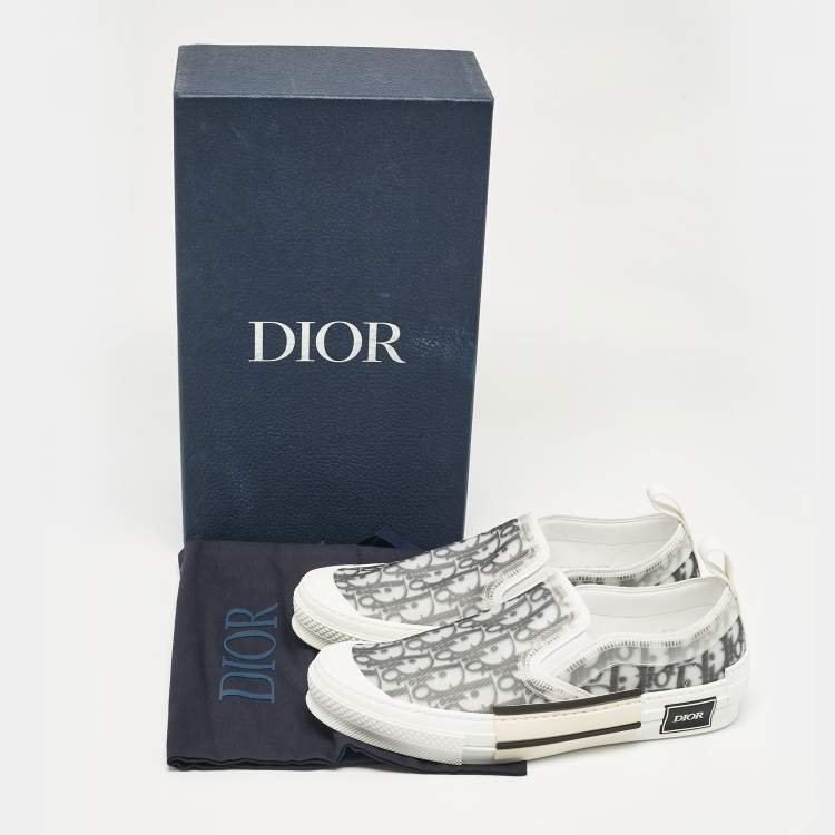 Pre Owned Dior Green/White Mesh and PVC B23 Sneakers Size 41