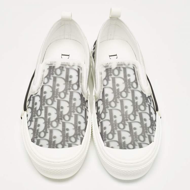 Pre Owned Dior Green/White Mesh and PVC B23 Sneakers Size 41
