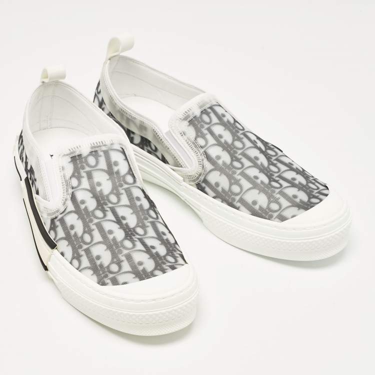 Pre Owned Dior Green/White Mesh and PVC B23 Sneakers Size 41