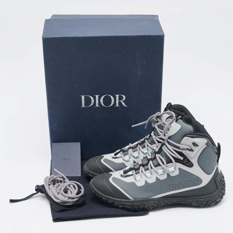 Pre Owned Dior Multicolor Canvas and Leather B28 Hiking Boots Size 43