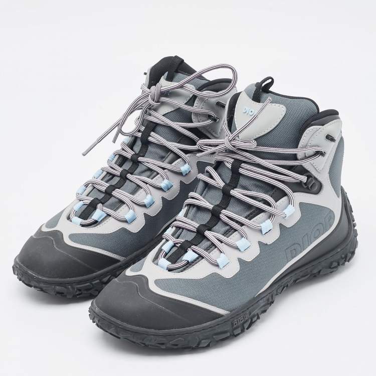 Pre Owned Dior Multicolor Canvas and Leather B28 Hiking Boots Size 43