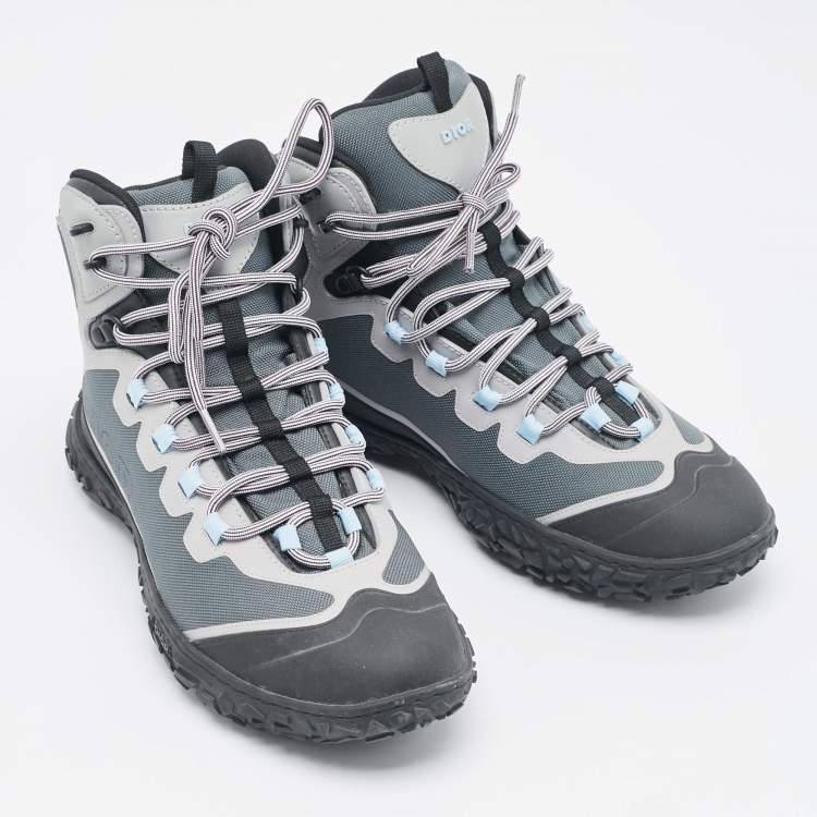 Pre Owned Dior Multicolor Canvas and Leather B28 Hiking Boots Size 43