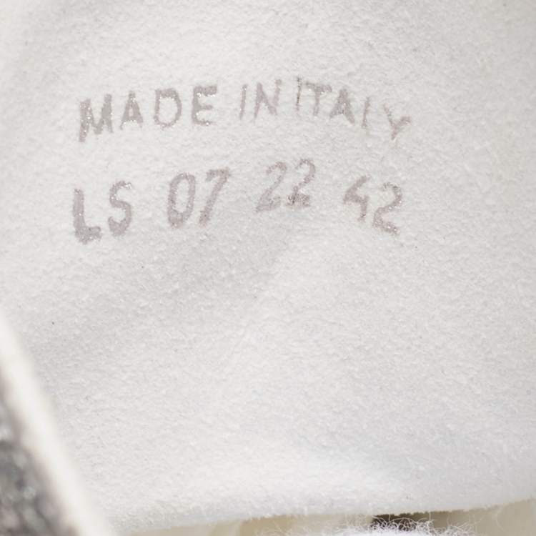 Pre Owned Dior Grey Oblique Jacquard B23 High Top Sneakers Size 42