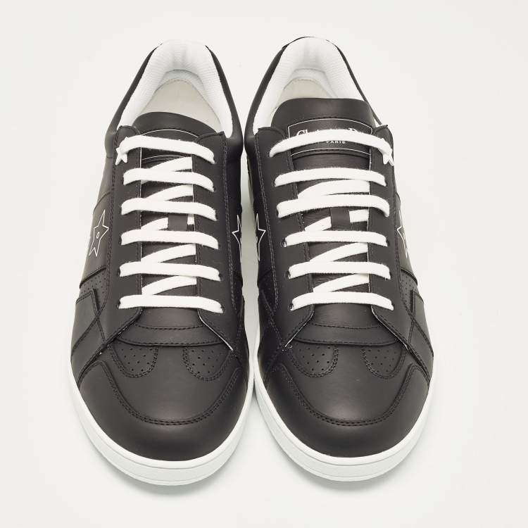 Pre Owned Dior Black/White Leather Ors Low Top Sneakers Size 40