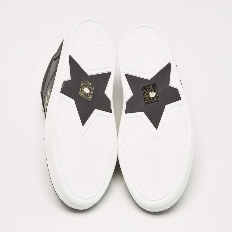 Pre Owned Dior Black/White Leather Ors Low Top Sneakers Size 40