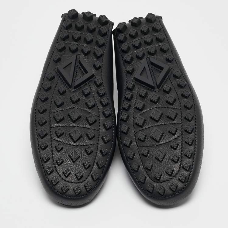 Pre Owned Dior Black Leather Odeon Driver Loafers Size 42