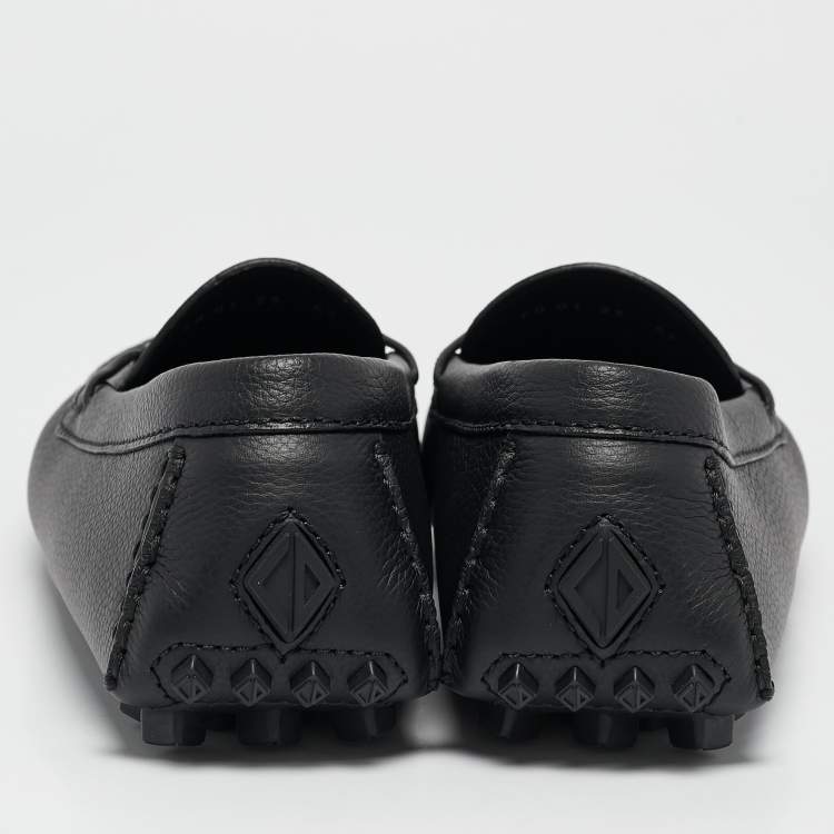 Pre Owned Dior Black Leather Odeon Driver Loafers Size 42